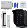AccessShield Door Access Control System Kit, RFID Keyboard with Rain Cover, 180/350lbs Magnetic Lock, DC12V Power Supply, 10Pcs 125KHZ ID Keyfobs,Door Safety Switch Applies to Outdoor view 1