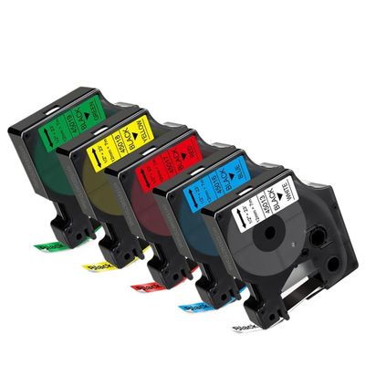 12mm Compatible Label Tape 5/10PK for D1 45013 45010 45018 Works with Labeling Machine LM160 LM420P LabelManager(5PK Mix)