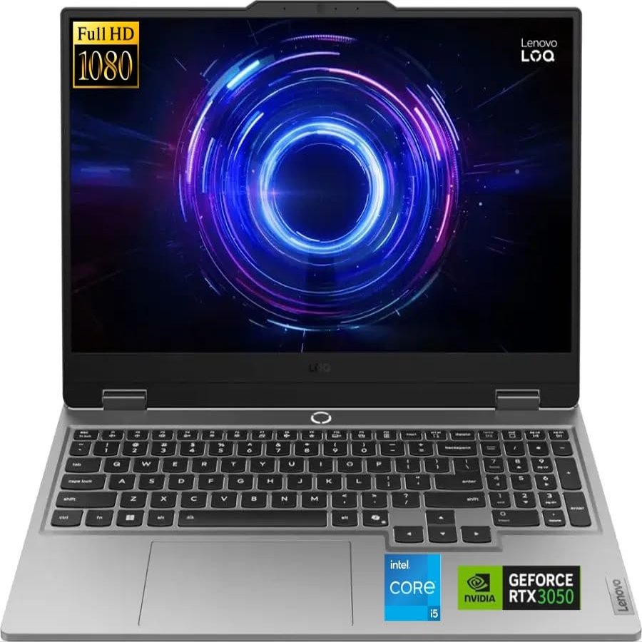 Lenovo LOQ 15" - NVIDIA GeForce RTX 5050 Graphics - 15.6" IPS LCD FHD 144hz Display - Intel Core i5-13450HX - 16GB DDR5-1TB SSD - Windows 11 Home - Luna Grey