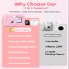 Kids Camera Instant Print, 48MP Dual-Lens Digital Camera for Girls Boys Christmas Birthday Gifts, 1080P Selfie Instant Cameras for Kids Video, Portable Toddler for 4-12 Years Old with 32GB Card-Pink view 4