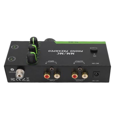 Zopsc MM MC Phono Preamp Turntable Preamplifier with 3 Band Equalization 5 Pin XLR Input Output Low Noise Design for Record Player (US Plug)