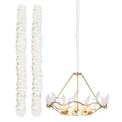 NICENEEDED 2 PCS 5.9 Feet Fabric Cord Cover, Velvet Fabric Chandelier Chain Cover Cable Management and Hider, Electirc Wire Protector for Chandeliers Lighting Wire