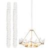 NICENEEDED 2 PCS 5.9 Feet Fabric Cord Cover, Velvet Fabric Chandelier Chain Cover Cable Management and Hider, Electirc Wire Protector for Chandeliers Lighting Wire view 1