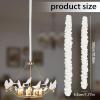 NICENEEDED 2 PCS 5.9 Feet Fabric Cord Cover, Velvet Fabric Chandelier Chain Cover Cable Management and Hider, Electirc Wire Protector for Chandeliers Lighting Wire view 3