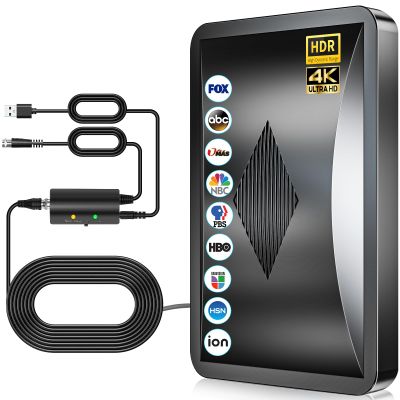 2025 Upgraded Indoor TV Antenna, 2800+ Miles Range Digital Antenna for Smart TV Indoor/Outdoor for Local Channels, HDTV Antenna with Amplifier Signal Booster 4k 8k- 38FT Coaxial Cable