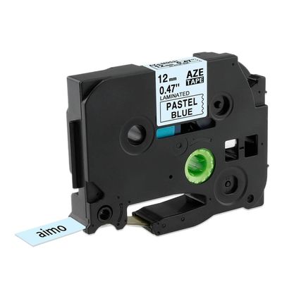 12mm Black On Lemon Yellow Replace Label Tape TZe 231 TZe-MQY31 TZe-MQ531 TZe-MQE31 TZe-MQF31 TZe-MQG31 Compatible with E105 Label Printer(Pastel Blue)