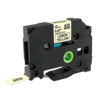 12mm Black On Lemon Yellow Replace Label Tape TZe 231 TZe-MQY31 TZe-MQ531 TZe-MQE31 TZe-MQF31 TZe-MQG31 Compatible with E105 Label Printer(Lemon Yellow)