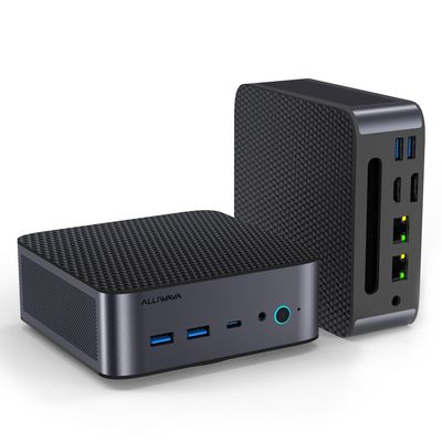 ALLIWAVA H90Pro Mini PC, AMD Ryzen 7 8745HS (8C/16T, Up to 4.9GHz) Mini Desktop Computer, Radeon 780M, 32GB DDR5 1TB PCIe SSD, Dual 2.5G LAN, WiFi6/HDMI/USB-C/DP/Gaming/Office Small PC