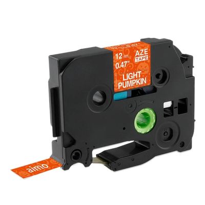 12mm Black On Lemon Yellow Replace Label Tape TZe 231 TZe-MQY31 TZe-MQ531 TZe-MQE31 TZe-MQF31 TZe-MQG31 Compatible with E105 Label Printer(Pumpkin)