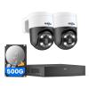 [330View+Human Tracking] Hiseeu 6MP PoE PTZ Camera System,NVR Security Camera System w/2Pcs 5MP Wired Security Camera Outdoor&Indoor,2-Way Audio,Waterproof,7/24 Record for Home Surveillance view 1