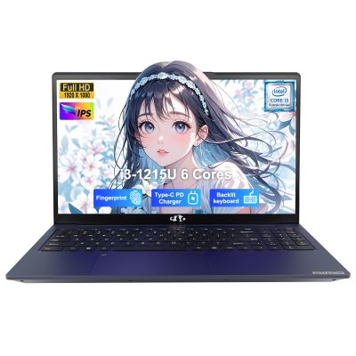 NIMO 15.6" IPS FHD-Student-Laptop, Intel 6 Cores I3-1215U 8GB RAM 256GB SSD (Beats i5-1135G7, Up to 4.4GHz) Computer with 65W Type C Backlit Keyboard Fingerprint, for Home and Business