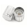 IBYZSO 5 Pcs 13x13mm Aluminium Knob Cap Silver 6mm Spline Shaft Replacement Control Handle for Potentiometer view 1