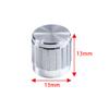 IBYZSO 5 Pcs 13x13mm Aluminium Knob Cap Silver 6mm Spline Shaft Replacement Control Handle for Potentiometer view 2