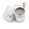 IBYZSO 5 Pcs 13x13mm Aluminium Knob Cap Silver 6mm Spline Shaft Replacement Control Handle for Potentiometer view 3