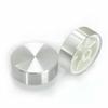 IBYZSO 5 Pcs 15x10mm 6mm Half-Shaft/D-Shaft Control Knob Silver Aluminum Knob Cap for Automotive, Industrial Use view 1
