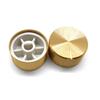 IBYZSO 2 Pcs 25x13mm 6mm Half-Shaft/D-Shaft Control Knob Gold Aluminum Knob Cap for Automotive, Industrial Use view 4