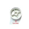 IBYZSO 2 Pcs 34x15mm Aluminium Knob Cap Silver 6mm Spline Shaft Replacement Control Handle for Potentiometer view 3