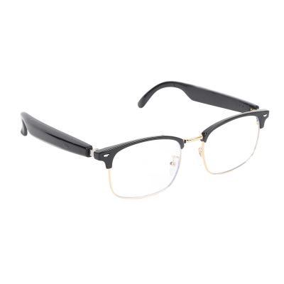 Bewinner Ai Translation Glasses for Men Women, Audio Glasses with Real Time Translator, Blue Light Blocking Lens, Smart Sunglasses for Travel Business (Gold)