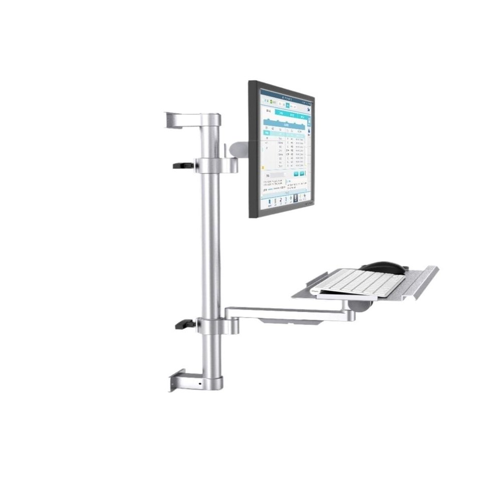 38 Series Aluminum Alloy Industrial Equipment Double arm Computer Hanger Monitor Bracket arm Keyboard Integrated Bracket(LJ-BLYA04)