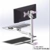 38 Series Aluminum Alloy Industrial Equipment Double arm Computer Hanger Monitor Bracket arm Keyboard Integrated Bracket(LJ-BLYA04) view 3
