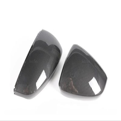 Wing Mirror Cover Carbon Fiber Rearview Mirror Cap Wing Side Mirror Cover for Audi for A3 S3 RS3 8Y RS 3 2021 2022 2023 2024 Replacement Cap Side Mirror Covers(Color:Glossy Black) (Carbon Pattern)