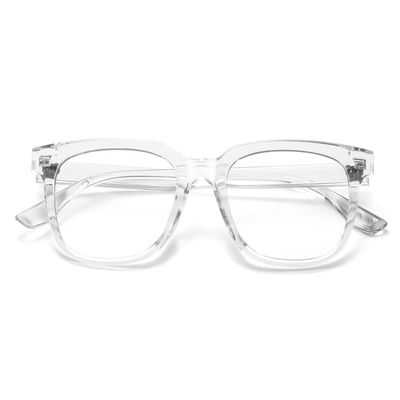 kimorn Oversized Blue Light Glasses for Women Men,Square Frame Anti Eyestrain & UV Protection Computer Eyewear (Clear)