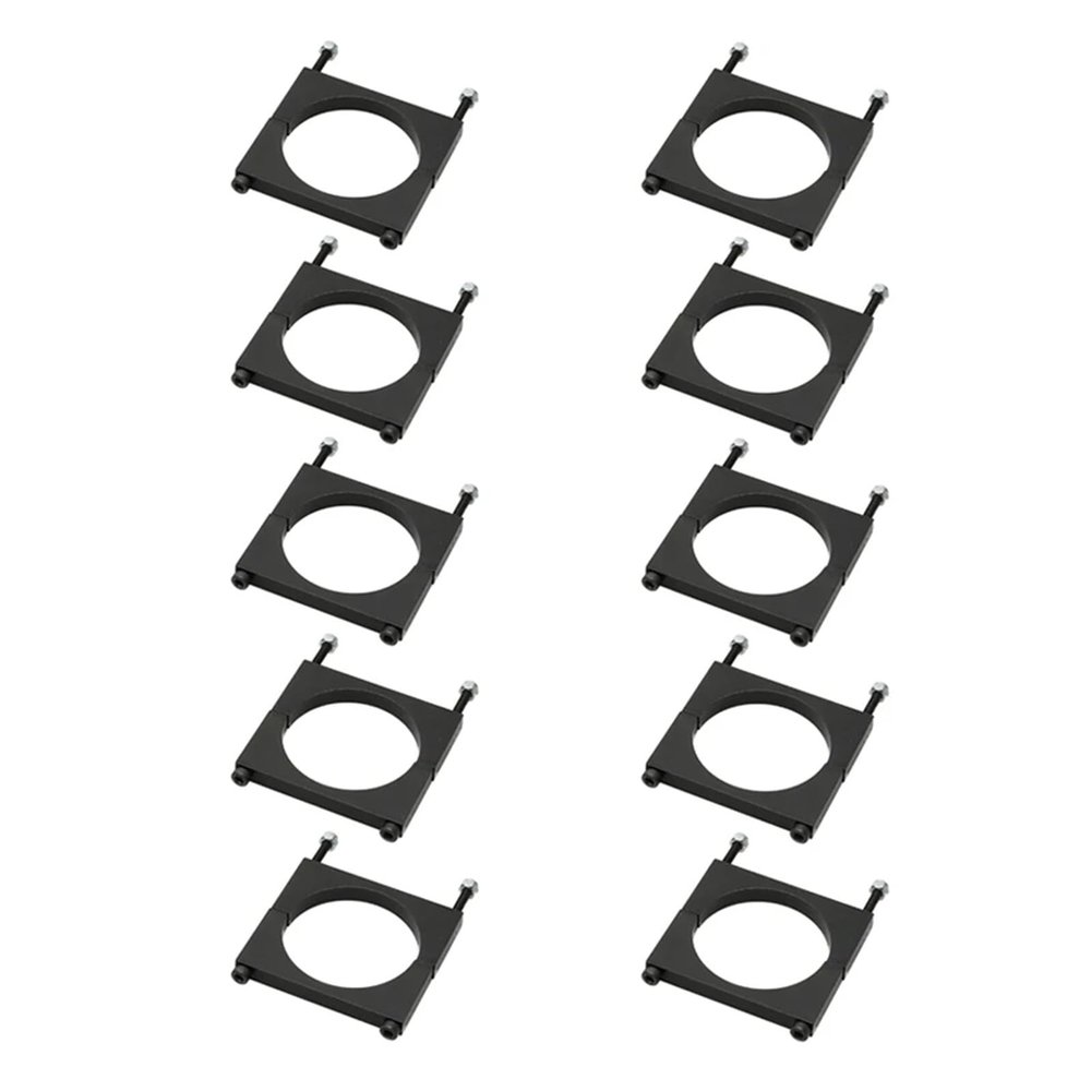 10PCS Aluminum Alloy 20mm 22mm 25mm 28mm 30mm 35mm 40mm Pipe Clamp Tubing Clip Carbon Tube Joint Connector for RC Plant UAV(Aluminum Black 40mm)