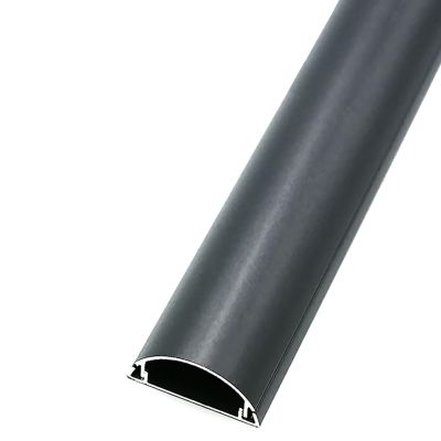 Aluminum Alloy Decor Cable Concealer for Walls, Self Adhesive Floor Cable Protector for Hotel/Bedroom/Office Wire Protectors(Gray,Small)