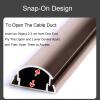 Aluminum Alloy Decor Cable Concealer for Walls, Self Adhesive Floor Cable Protector for Hotel/Bedroom/Office Wire Protectors(Gray,Small) view 4