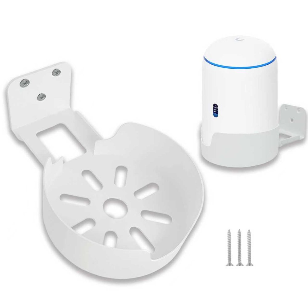 Upgrade Ubiquiti UniFi Dream Router Wall Mount, Works with The New Unifi Dream 7 (UDR7) Bracket, Sturdy Metal Made Wall Mount Compatible with Ubiquiti UniFi Dream Machine UDR7 (Clean-1PACK, White)