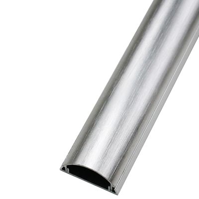 Aluminum Alloy Decor Cable Concealer for Walls, Self Adhesive Floor Cable Protector for Hotel/Bedroom/Office Wire Protectors(Silver,Large)