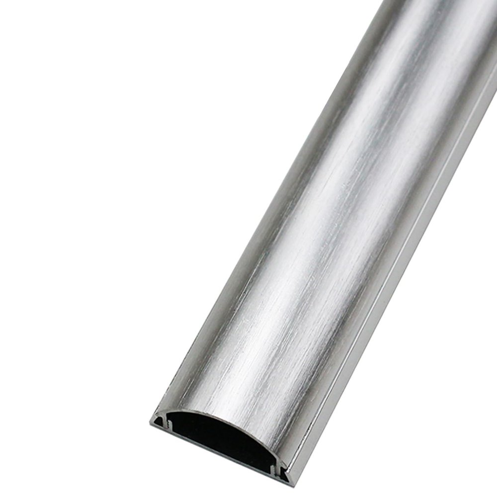 Aluminum Alloy Decor Cable Concealer for Walls, Self Adhesive Floor Cable Protector for Hotel/Bedroom/Office Wire Protectors(Silver,Large)