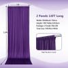 1014 ft Purple Wrinkle Free Backdrop Curtain, Soft Silky Polyester Wedding Drapes 2 Panels 14ft Height Photo Backdrop Curtains for Parties Birthday Baby Shower Photography Background Cloth view 4