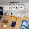 15Ft Long Extension Cord, SUPERDANNY Surge Protector Power Strip with 6 Outlets & 3 USB Ports, Flat Plug Power Strip Wall Mountable, Desk Charging Station for Home Office, College Dorm Room Essentials view 3