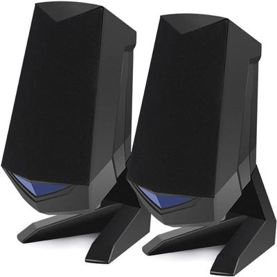 CYANGBO Computer Speakers for Desktop, 1 Pair Wired Computer Speakers USB AUX Bass Reinforcement PC Speaker for Laptop Desktop 6W 64mm Horn Audio Loudspeaker