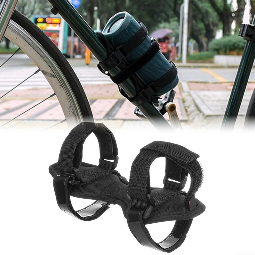 AureateLiving Portable Speaker Mount for Bike, Adjustable Speaker Mount with Strap Holder for Flip 7/6, On Railing or Frame of Bike, Golf Cart