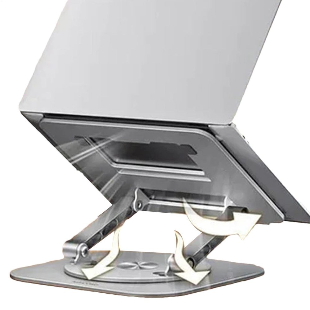 Adjustable Laptop Stand  Portable Desk Riser, Durable Aluminum Alloy Holder | Rotatable Computer Bracket Organizer, Mobile Phone Desk Support, Office Home Ergonomic Rack