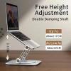 Adjustable Laptop Stand  Portable Desk Riser, Durable Aluminum Alloy Holder | Rotatable Computer Bracket Organizer, Mobile Phone Desk Support, Office Home Ergonomic Rack view 2