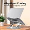 Adjustable Laptop Stand  Portable Desk Riser, Durable Aluminum Alloy Holder | Rotatable Computer Bracket Organizer, Mobile Phone Desk Support, Office Home Ergonomic Rack view 3