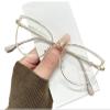 Blue Light Blocking Glasses Women Anti Eyestrain Computer Cat Eye Eyeglasses Cat Eye Photochromic Glasses(Gold) view 1