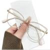 Blue Light Blocking Glasses Women Anti Eyestrain Computer Cat Eye Eyeglasses Cat Eye Photochromic Glasses(Pink Gold)
