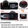 1280 * 720 Pixels Car Backup Camera Fit for Mercedes Benz Smart R300 R350 Mercedes Benz Smart Fortwo Cabrio Coupe 451 2007/01-2024/12 Reverse Parking Vehicle Camera Waterproof Night Vision 170 Degree view 2