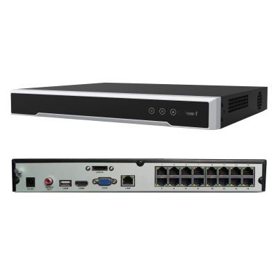 DS-7616NI-Q2/16P 4K NVR 16 Channel 16-ch 16 PoE Network Video Recorder Work with 8MP/6MP/5MP/4MP IP Camera, suppport up to 8TB Hard Drive (HDD not Include)