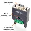 2 In 1 DB9 RS232 to RS485 TTL Serial Converter D-Sub 9Pin to 5Pin Screw Terminal Block RS232 to 3.3V/5V Interface Signal Adapter for Industrial Automation, PLC, Embedded Systems (DB9 Female) view 3
