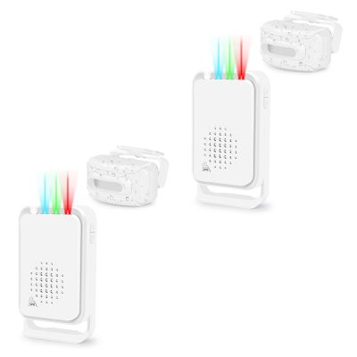 EGIZPY Motion Detector Alarm,Outdoor Motion Sensor Security Alarm with Loud Siren & Vibration Alert,IP64 Waterproof Wireless Driveway Alarm,918ft Range for Outdoor Mailboxes,Driveways(2PK)