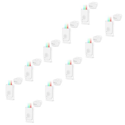 EGIZPY Motion Detector Alarm,Outdoor Motion Sensor Security Alarm with Loud Siren & Vibration Alert,IP64 Waterproof Wireless Driveway Alarm,918ft Range for Outdoor Mailboxes,Driveways(10PK)