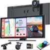 10.26 Inch Carplay Screen for Car, Compatible with Apple CarPlay & Android Auto, 4K Dash Cam & HD Backup Camera, Bluetooth, Navigation, Mirror Link, Voice Control, Carplay Tablet for Cars/Trucks view 1