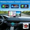 10.26 Inch Carplay Screen for Car, Compatible with Apple CarPlay & Android Auto, 4K Dash Cam & HD Backup Camera, Bluetooth, Navigation, Mirror Link, Voice Control, Carplay Tablet for Cars/Trucks view 2