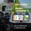 10.26 Inch Carplay Screen for Car, Compatible with Apple CarPlay & Android Auto, 4K Dash Cam & HD Backup Camera, Bluetooth, Navigation, Mirror Link, Voice Control, Carplay Tablet for Cars/Trucks view 3