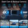 10.26 Inch Carplay Screen for Car, Compatible with Apple CarPlay & Android Auto, 4K Dash Cam & HD Backup Camera, Bluetooth, Navigation, Mirror Link, Voice Control, Carplay Tablet for Cars/Trucks view 4